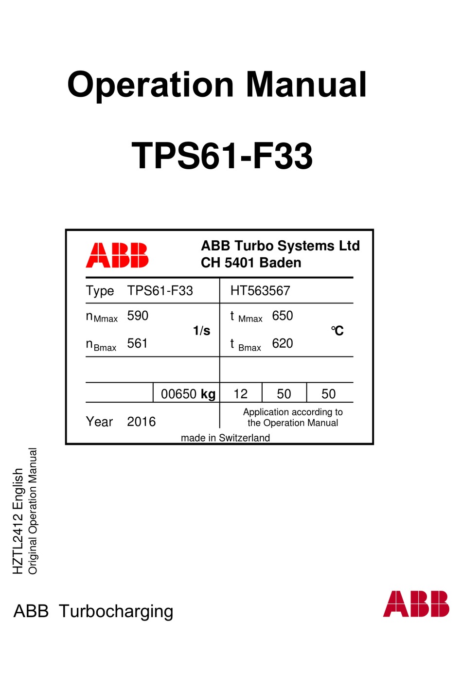 ABB TPS61F33 OPERATION MANUAL Pdf Download ManualsLib