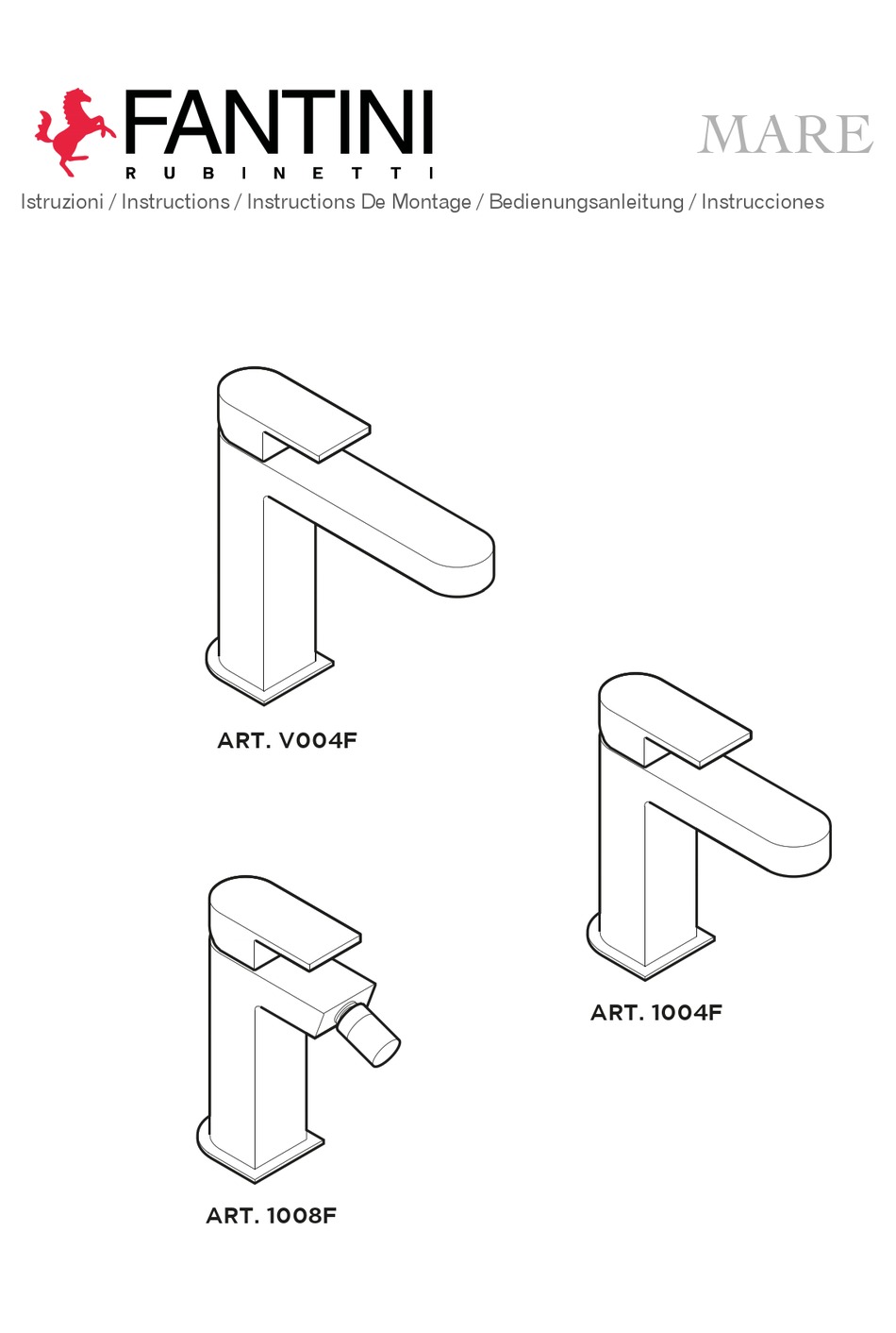 FANTINI MARE V004F INSTRUCTIONS MANUAL Pdf Download ManualsLib