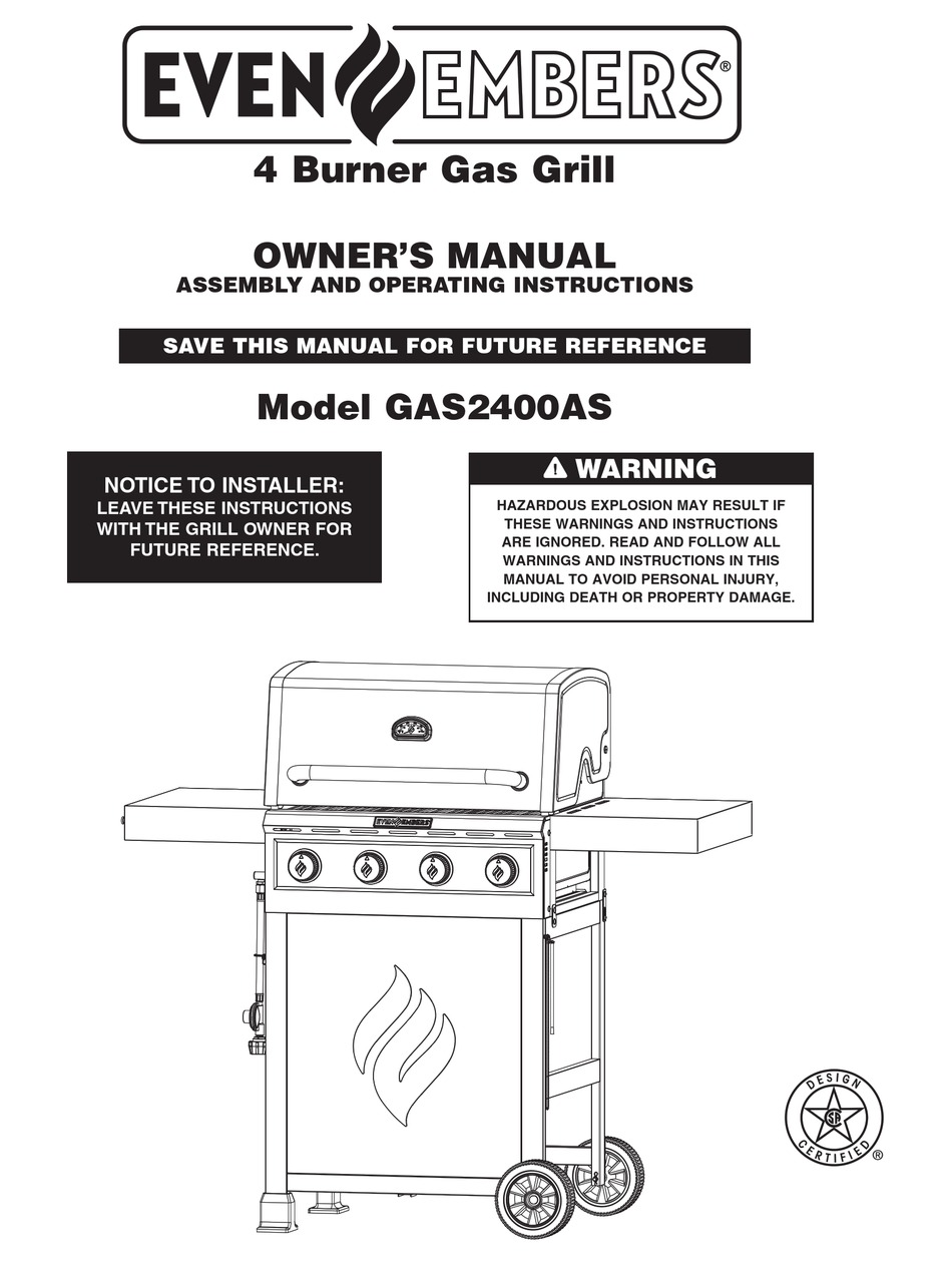 EVEN EMBERS GAS2400AS OWNER'S MANUAL Pdf Download ManualsLib