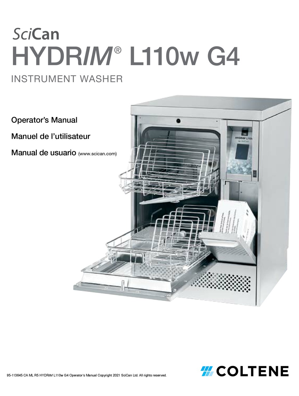 COLTENE SCICAN HYDRIM L110W G4 OPERATOR