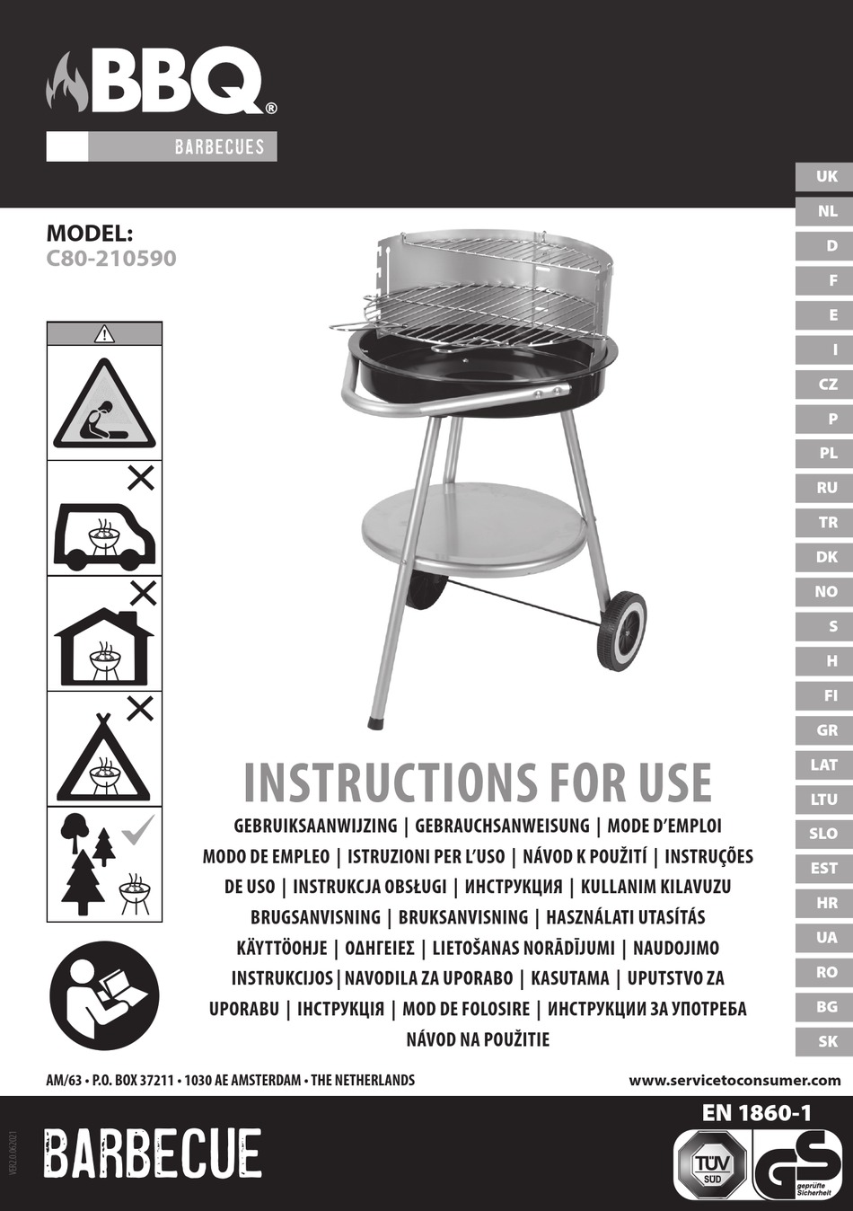 BBQ C80210590 INSTRUCTIONS FOR USE MANUAL Pdf Download ManualsLib
