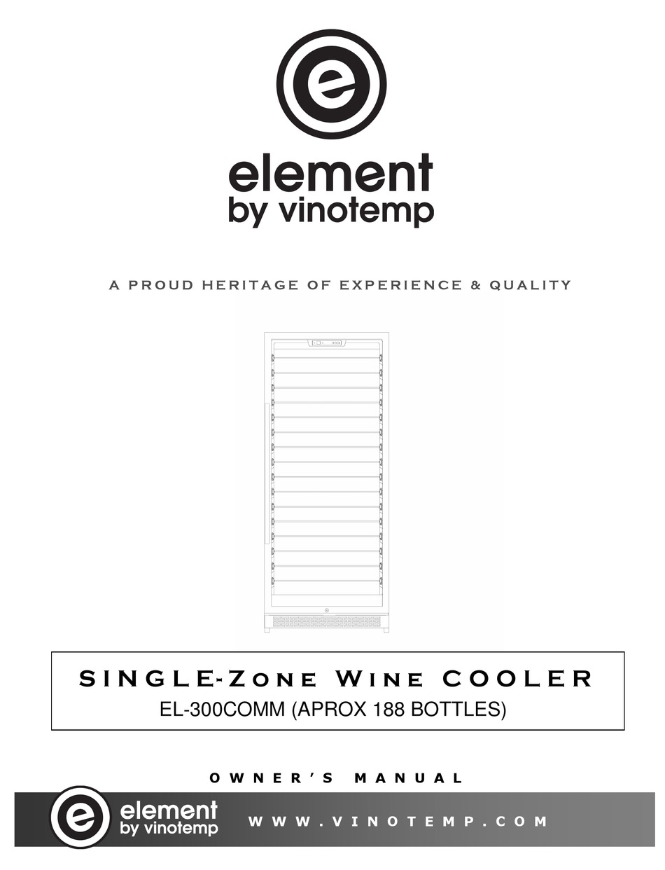 VINOTEMP ELEMENT OWNER'S MANUAL Pdf Download ManualsLib
