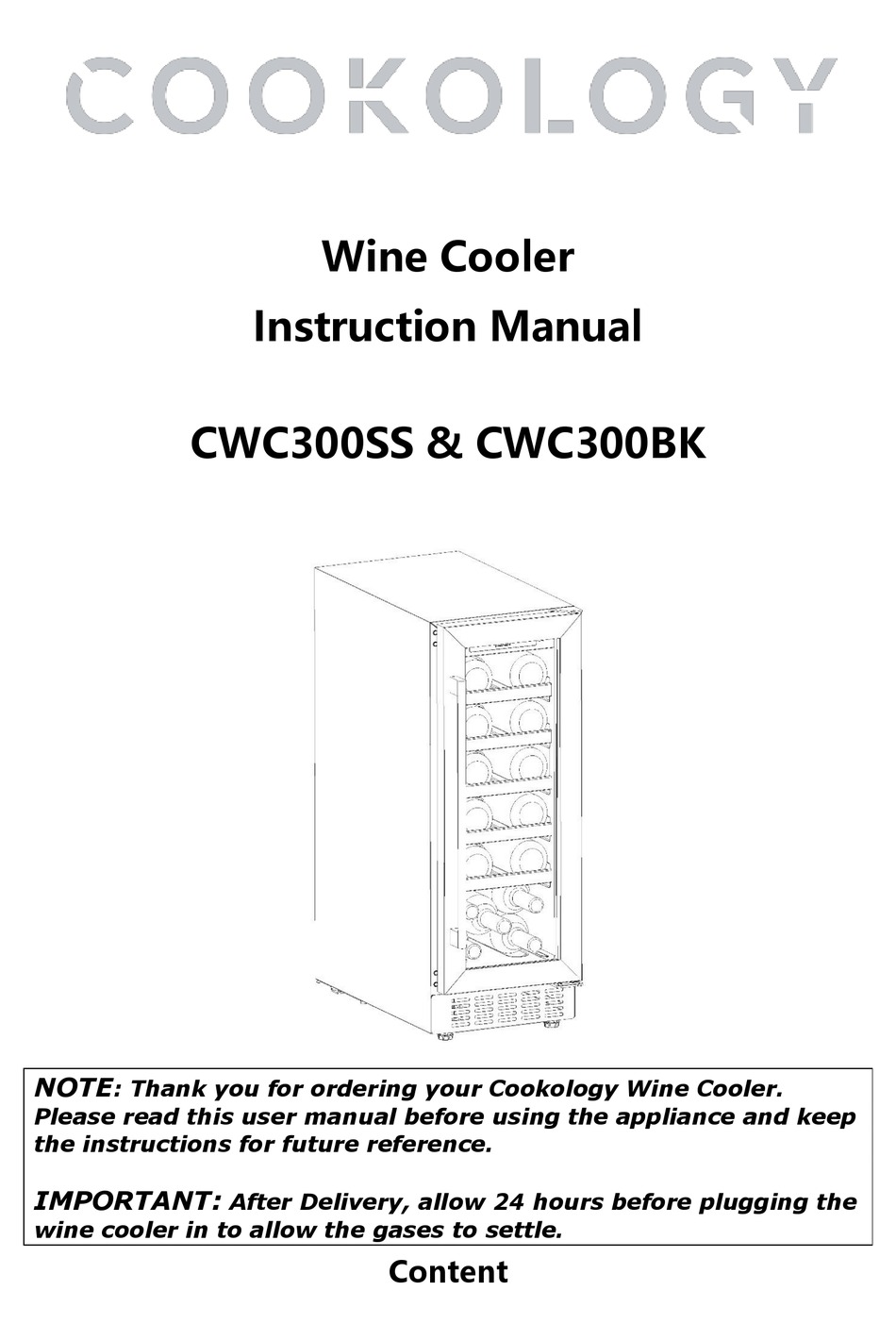 COOKOLOGY CWC300BK INSTRUCTION MANUAL Pdf Download ManualsLib