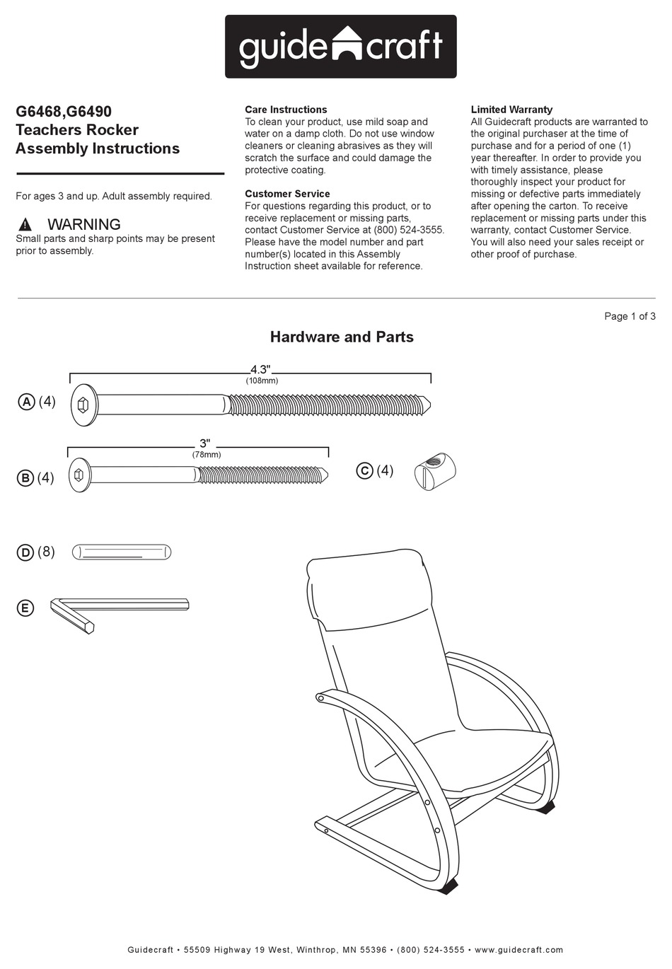 GUIDECRAFT G6468 ASSEMBLY INSTRUCTIONS Pdf Download ManualsLib   Guidecraft G6468 