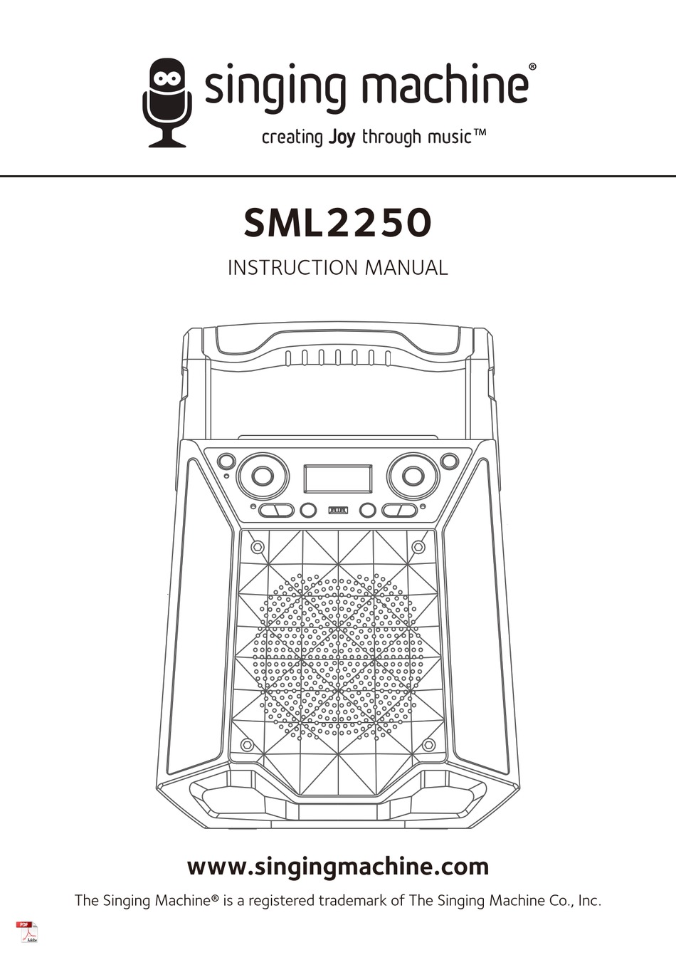 THE SINGING MACHINE SML2250 INSTRUCTION MANUAL Pdf Download ManualsLib