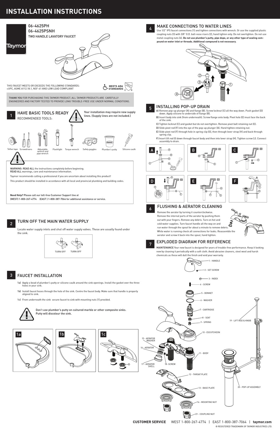 taymor-06-4625ph-installation-instructions-pdf-download-manualslib