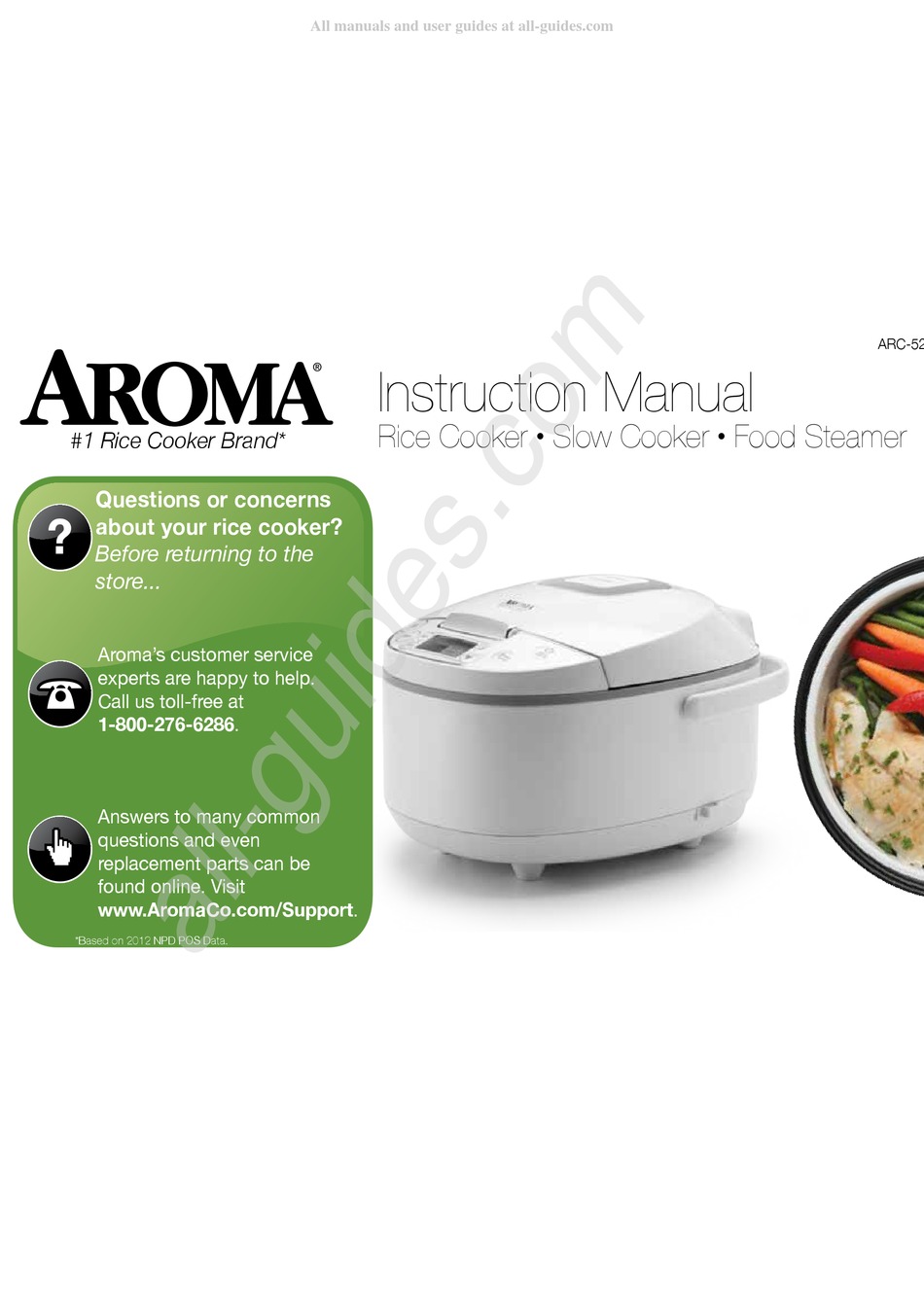 AROMA ARC52 INSTRUCTION MANUAL Pdf Download ManualsLib