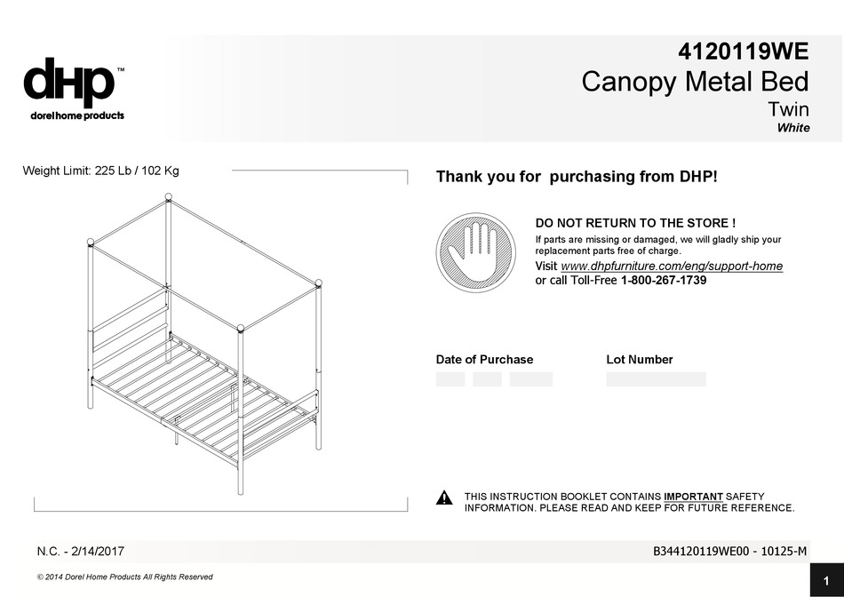 DHP 4120119WE ASSEMBLY INSTRUCTIONS MANUAL Pdf Download ManualsLib