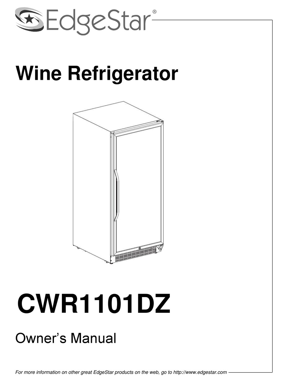EDGESTAR CWR1102DZ OWNER'S MANUAL Pdf Download ManualsLib
