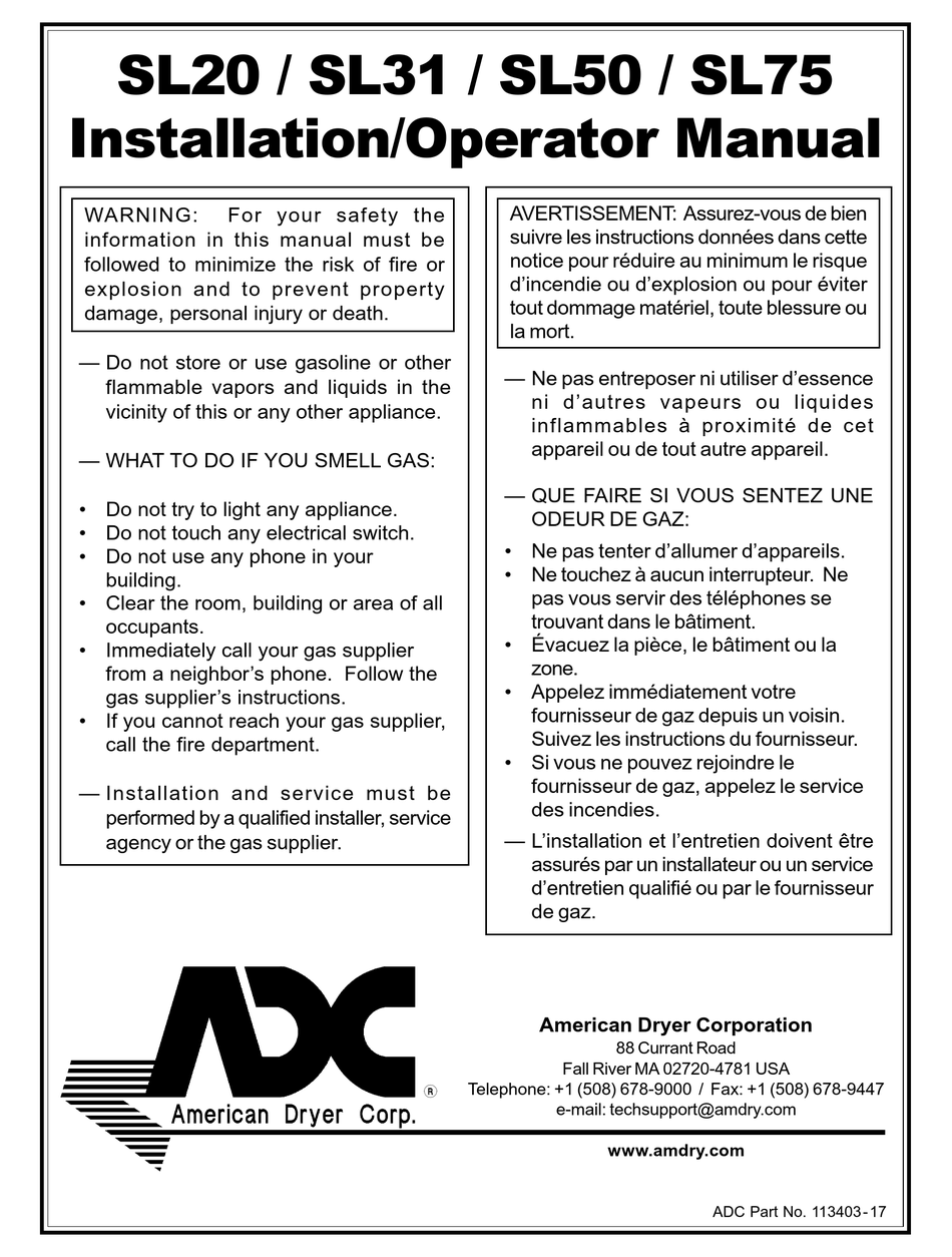 Adc Sl20 Installation And Operators Manual Pdf Download Manualslib 2430