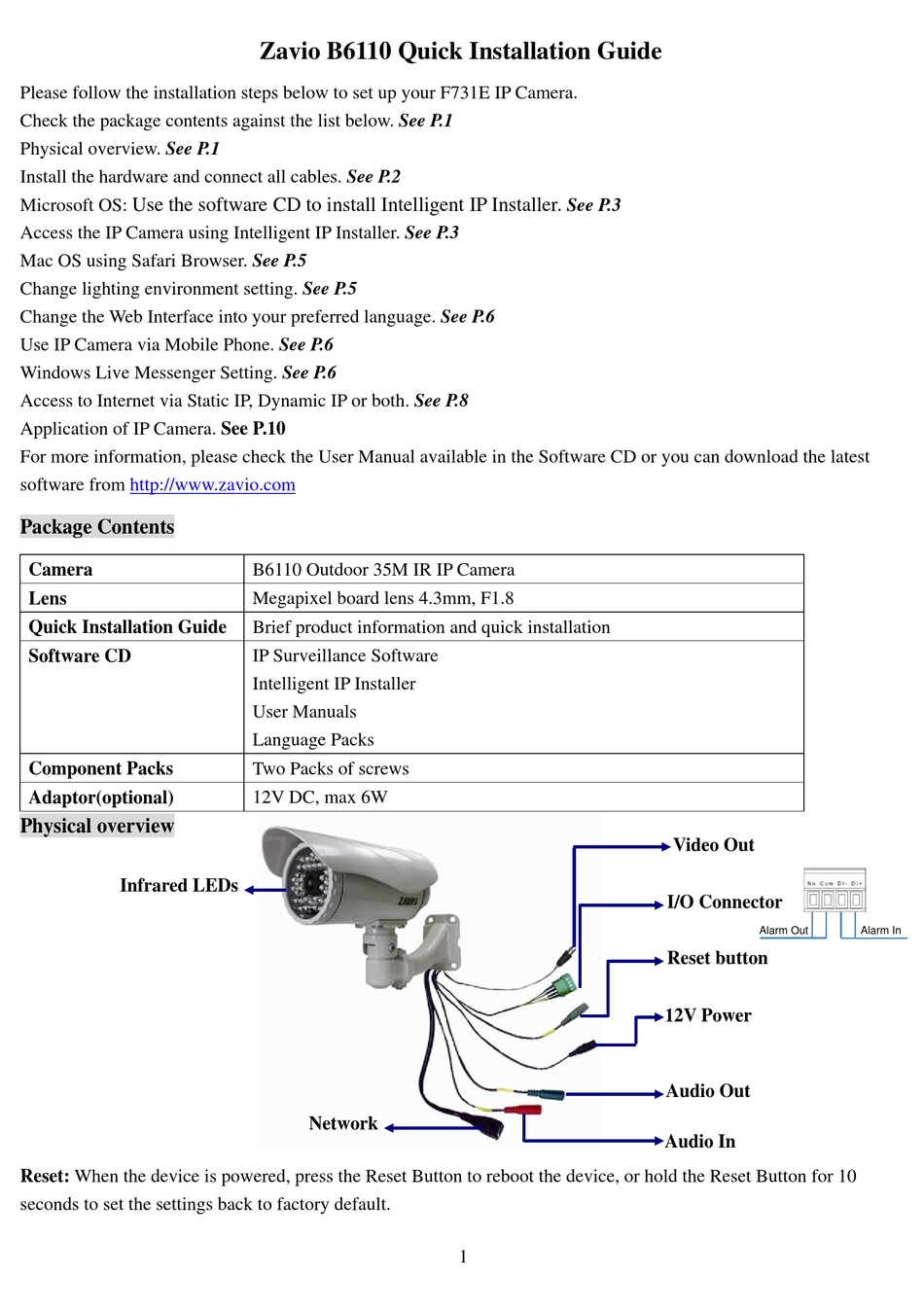 ZAVIO B6110 QUICK INSTALLATION MANUAL Pdf Download ManualsLib