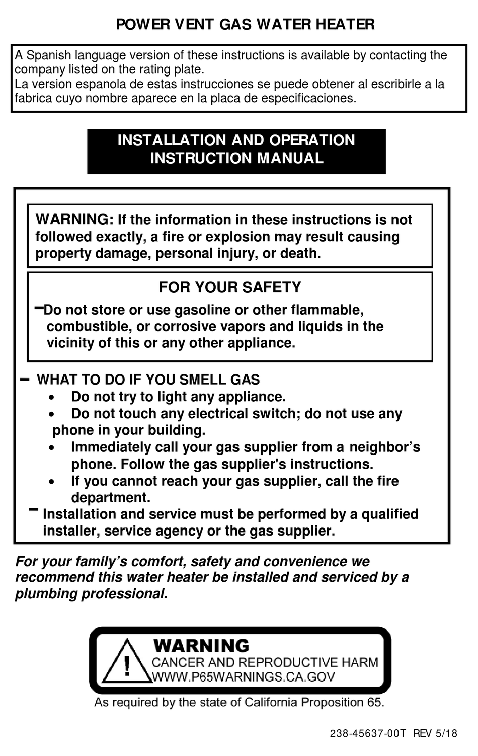 BRADFORD WHITE CDW2TW50T10FBN MANUAL Pdf Download ManualsLib