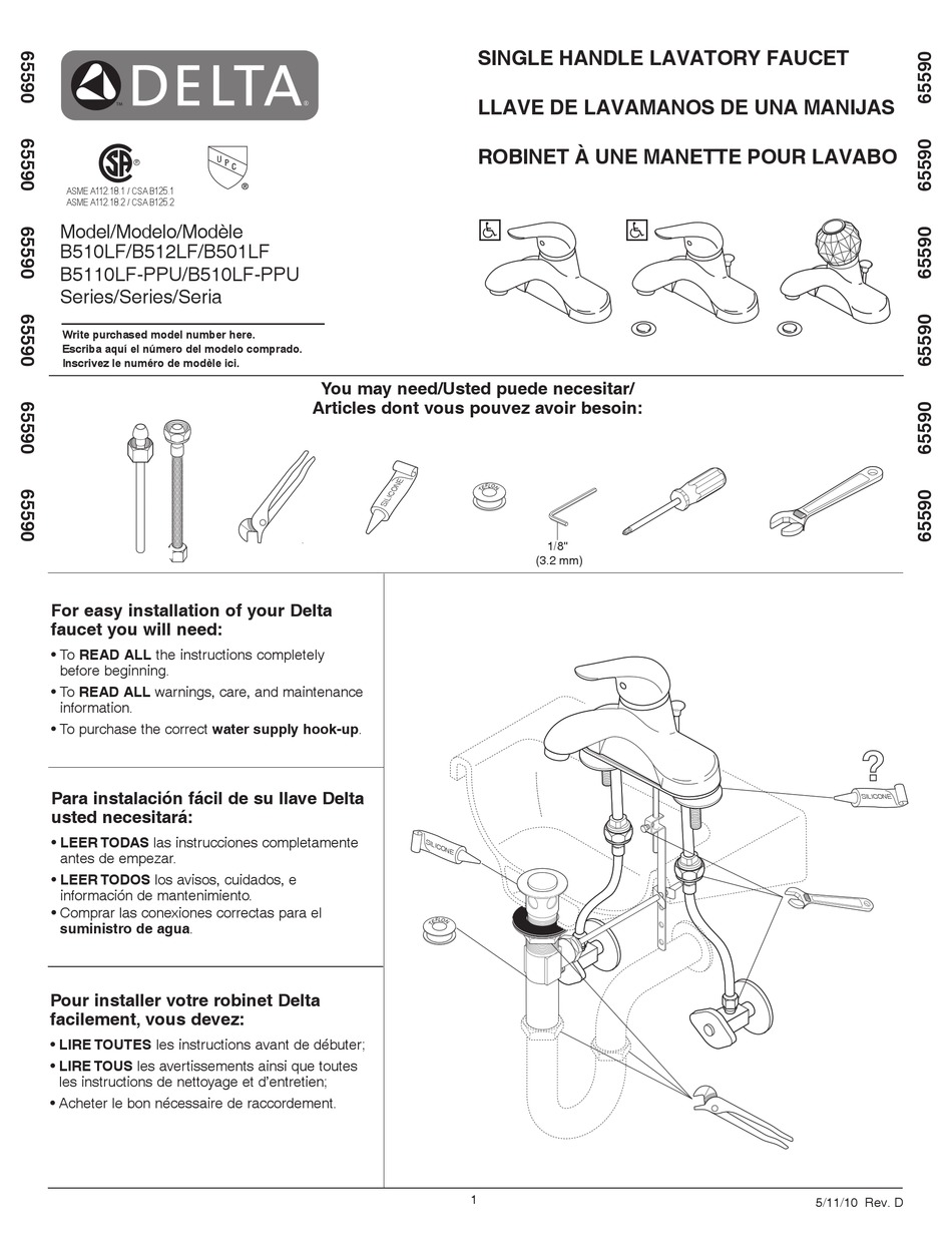 DELTA B512LF SERIES MANUAL Pdf Download ManualsLib