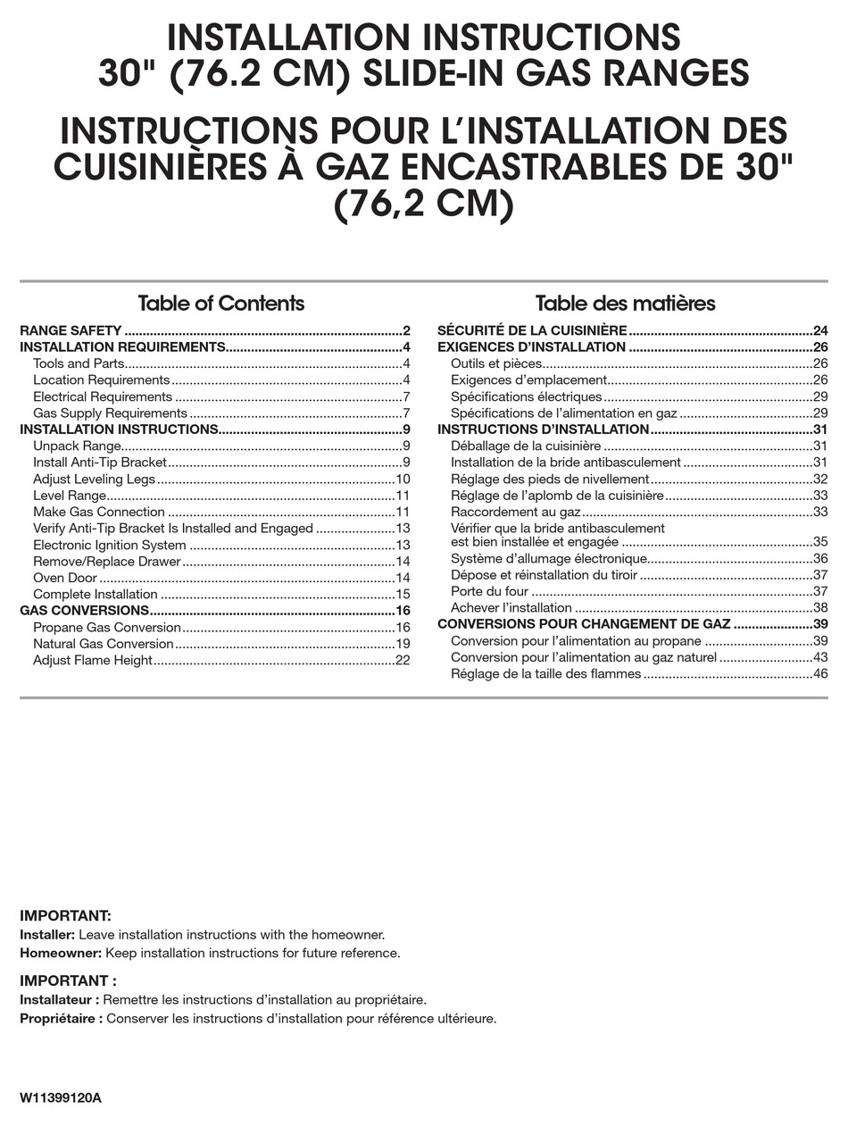 KITCHENAID KSGB900ESS4 INSTALLATION INSTRUCTIONS MANUAL Pdf Download