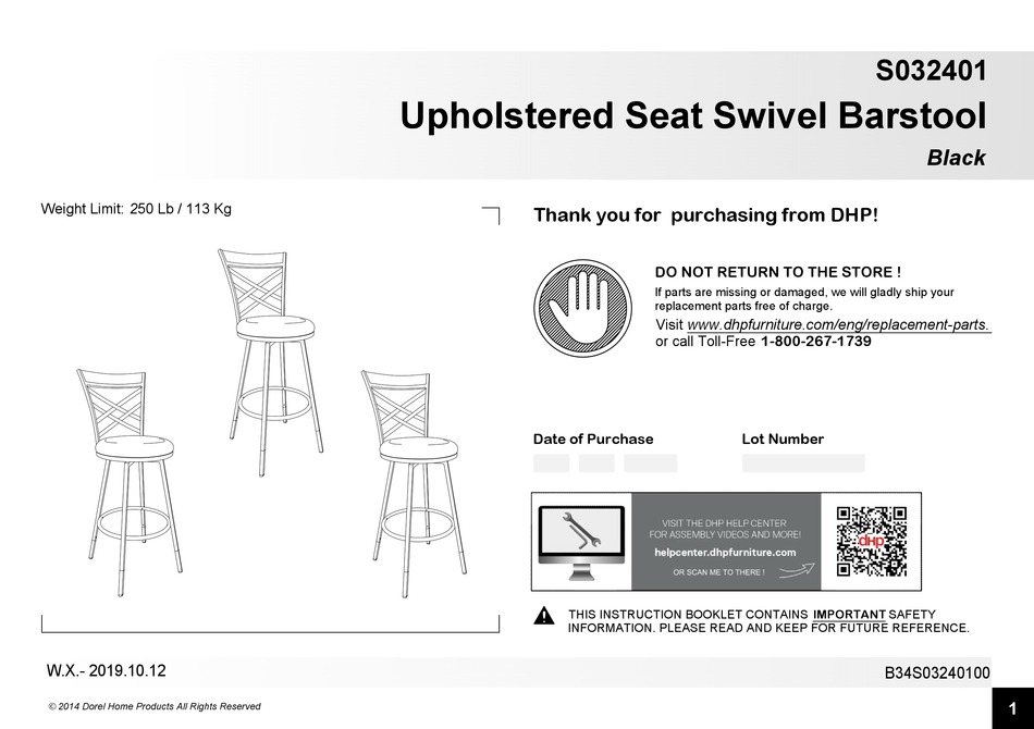 DOREL HOME PRODUCTS S032401 MANUAL Pdf Download ManualsLib