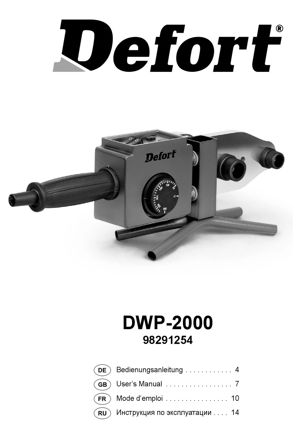 Defort dwi 200s схема