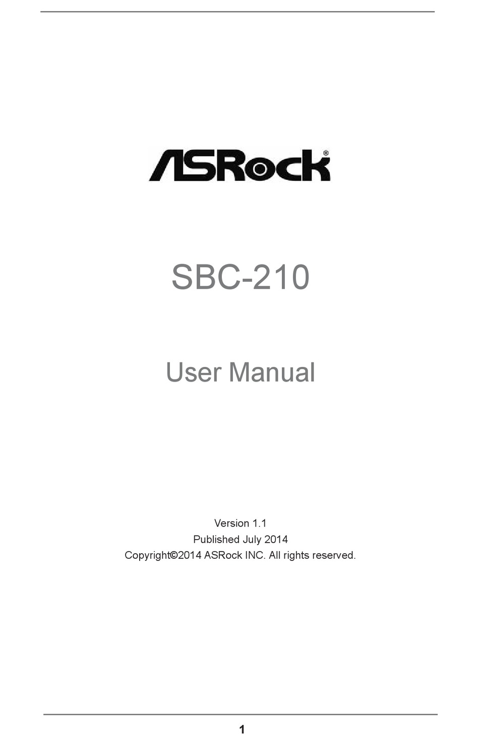 ASROCK SBC210N USER MANUAL Pdf Download ManualsLib