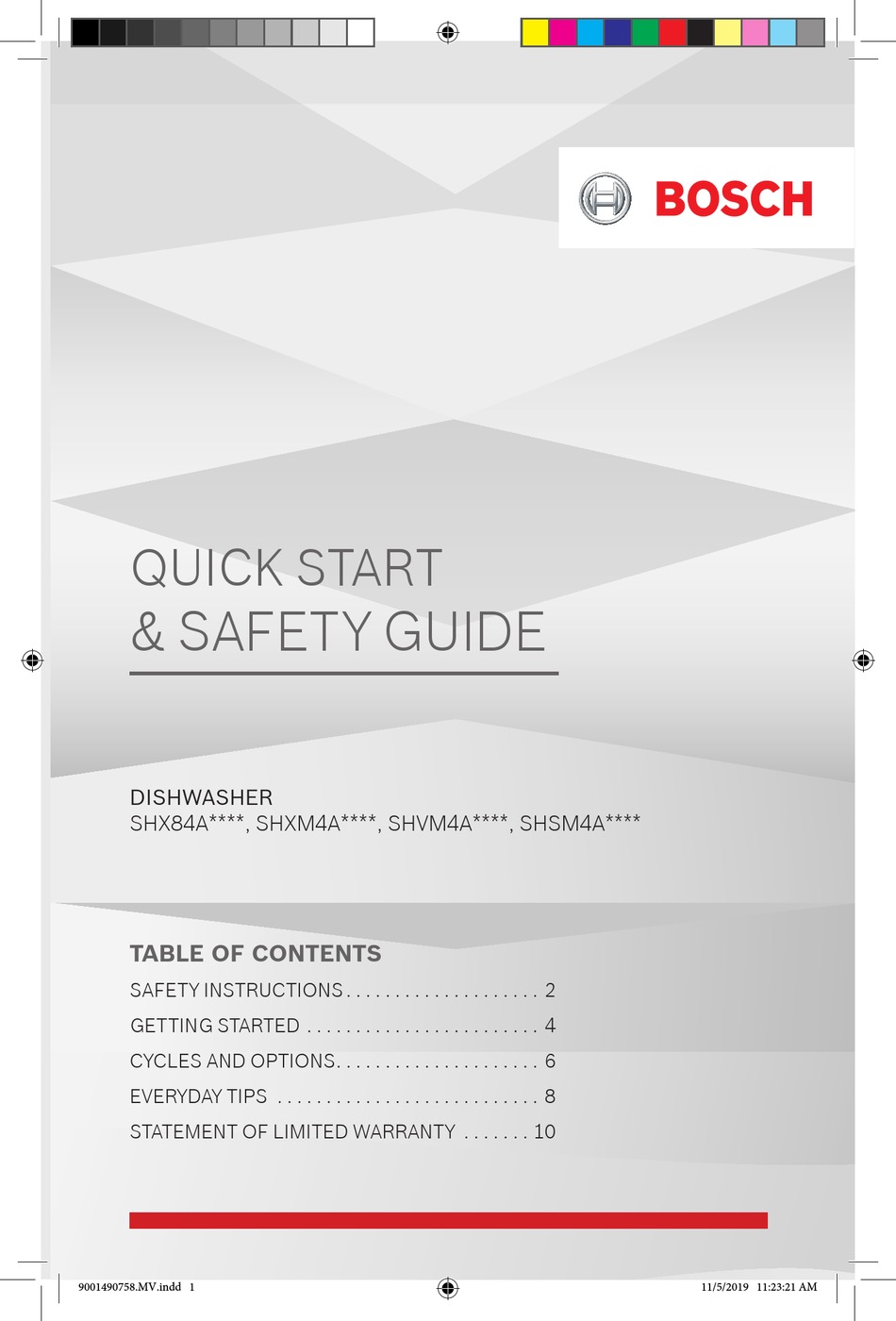 BOSCH SHXM4A SERIES QUICK START MANUAL Pdf Download ManualsLib