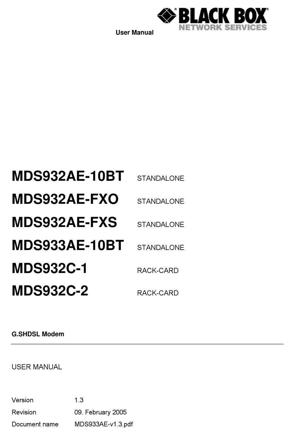 black-box-mds932c-1-user-manual-pdf-download-manualslib