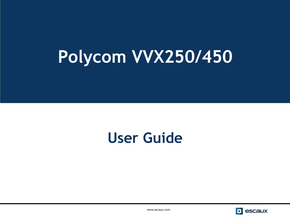 VVX250 USER MANUAL Pdf Download ManualsLib