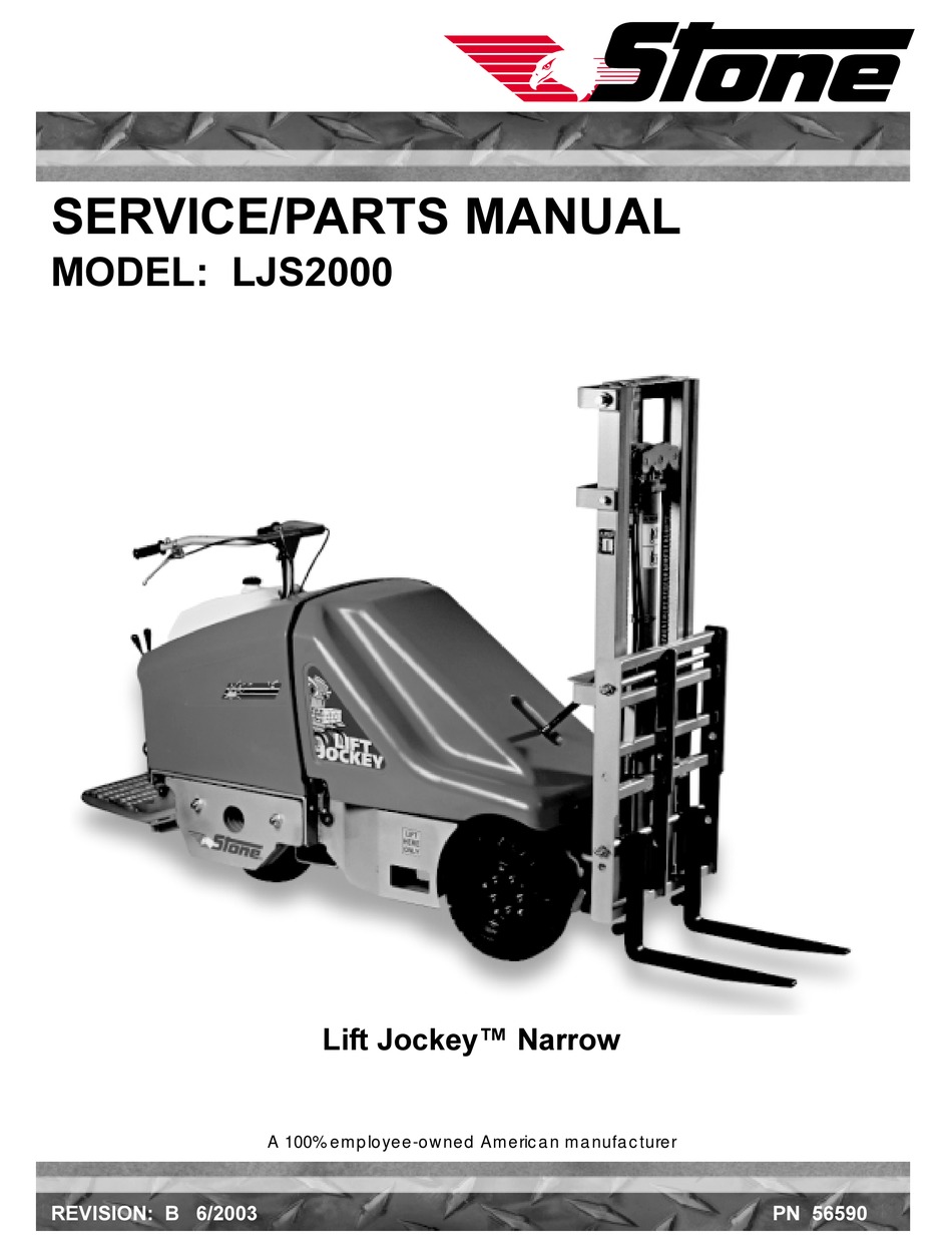 STONE LIFT JOCKEY LJS2000 SERVICE & PARTS MANUAL Pdf Download ManualsLib