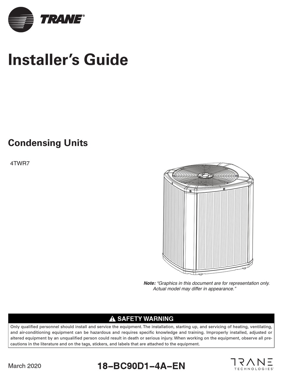 TRANE 4TWR7 INSTALLER'S MANUAL Pdf Download | ManualsLib