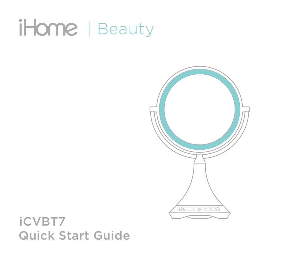IHOME BEAUTY ICVBT7 QUICK START MANUAL Pdf Download ManualsLib