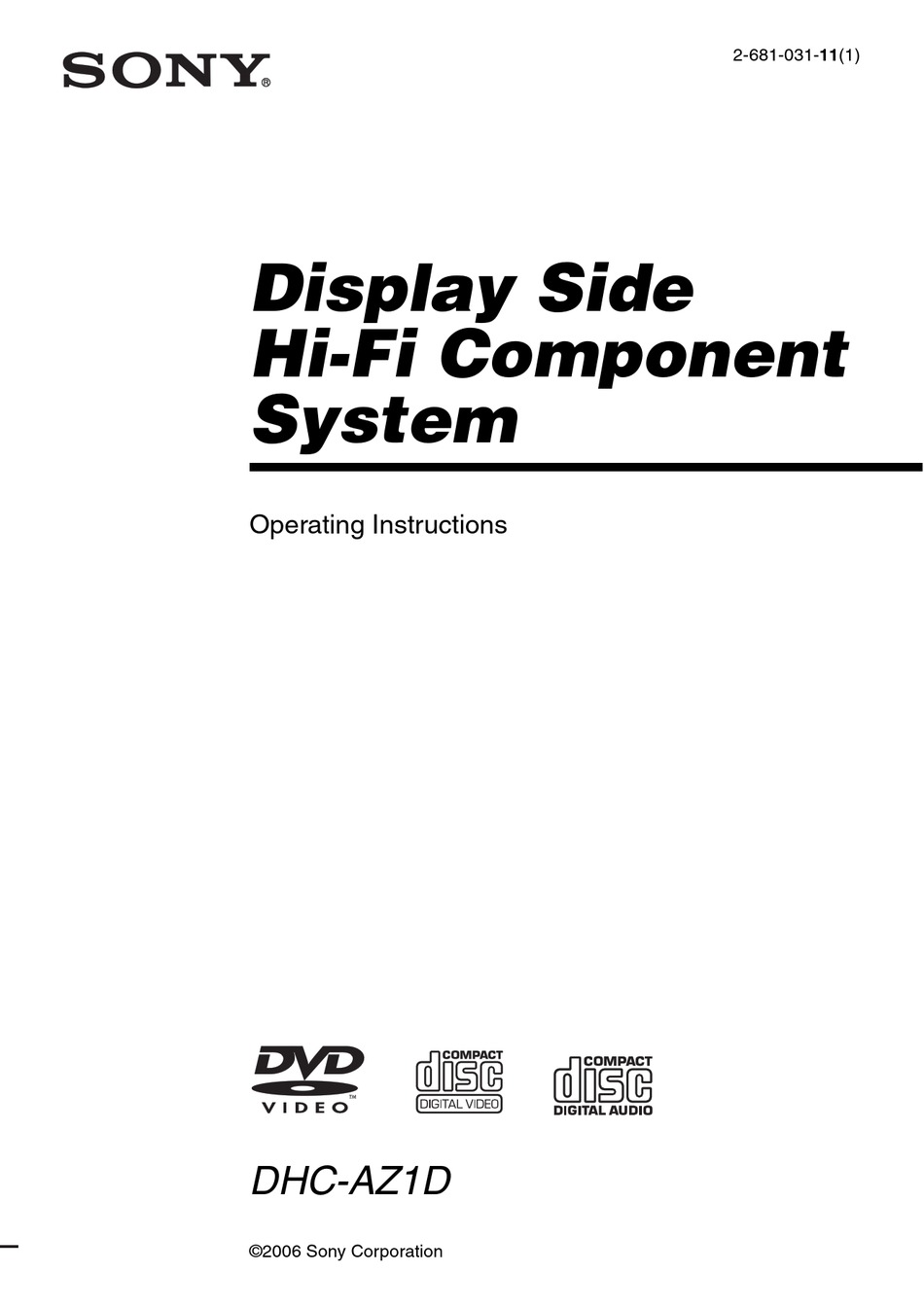 sony-dhc-az1d-operating-instructions-manual-pdf-download-manualslib