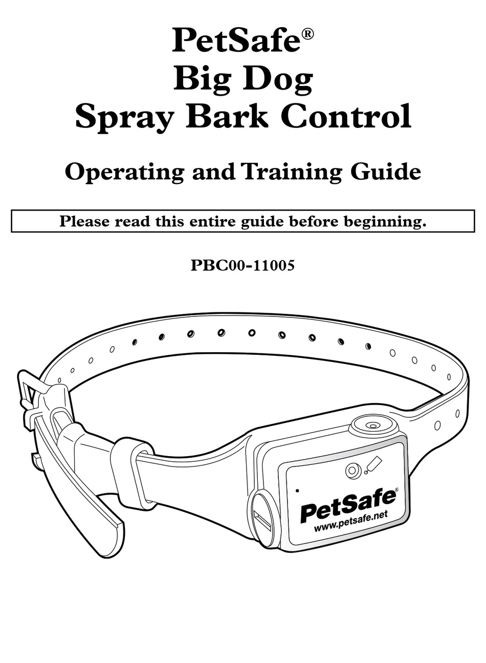 PETSAFE PBC0011005 OPERATING AND TRAINING MANUAL Pdf Download ManualsLib