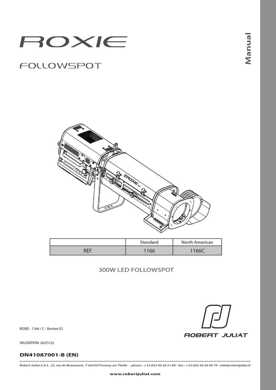 ROBERT JULIAT ROXIE MANUAL Pdf Download ManualsLib