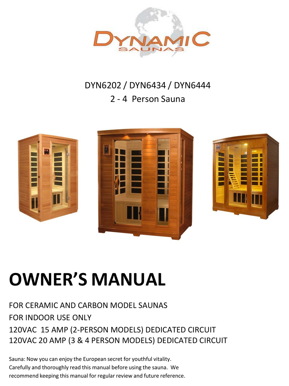 DYNAMIC SAUNAS DYN6434 OWNER'S MANUAL Pdf Download ManualsLib