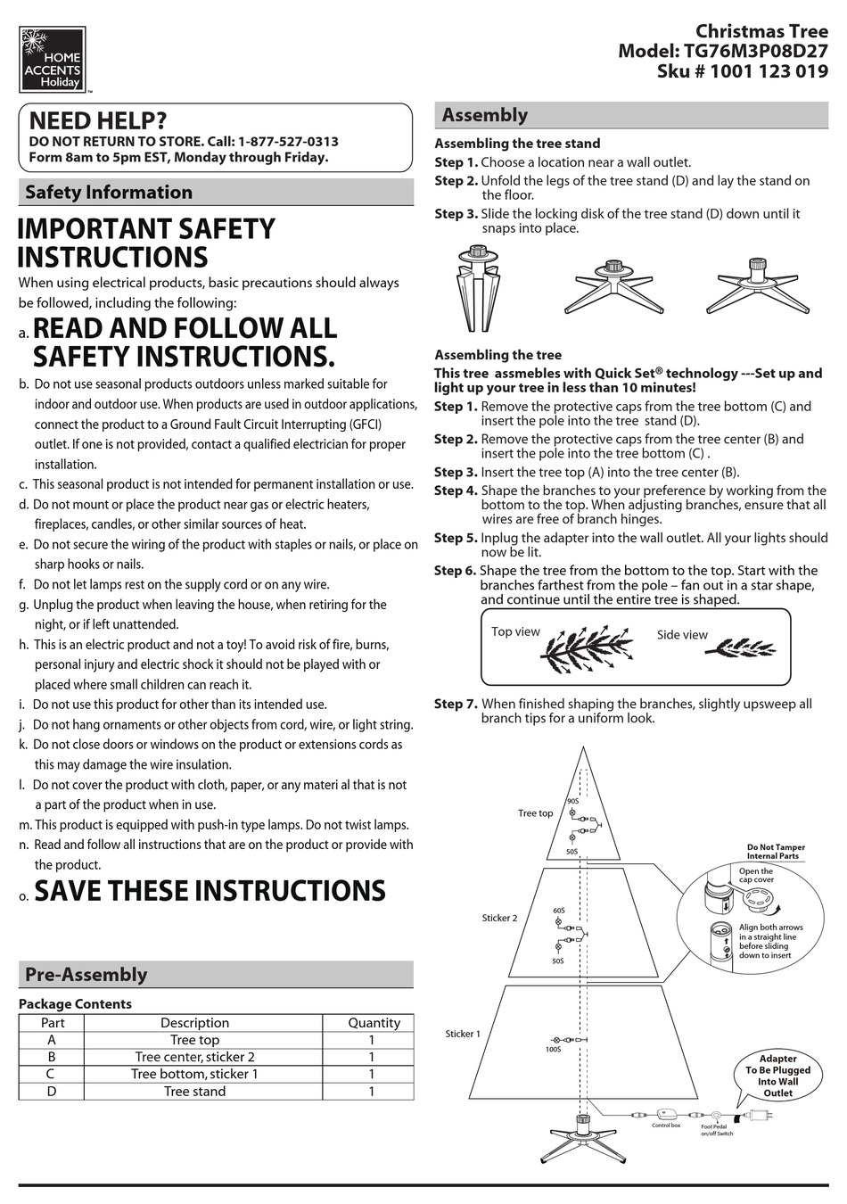 HOME ACCENTS HOLIDAY 1001 123 019 QUICK START MANUAL Pdf Download   Home Accents Holiday 1001 123 019 