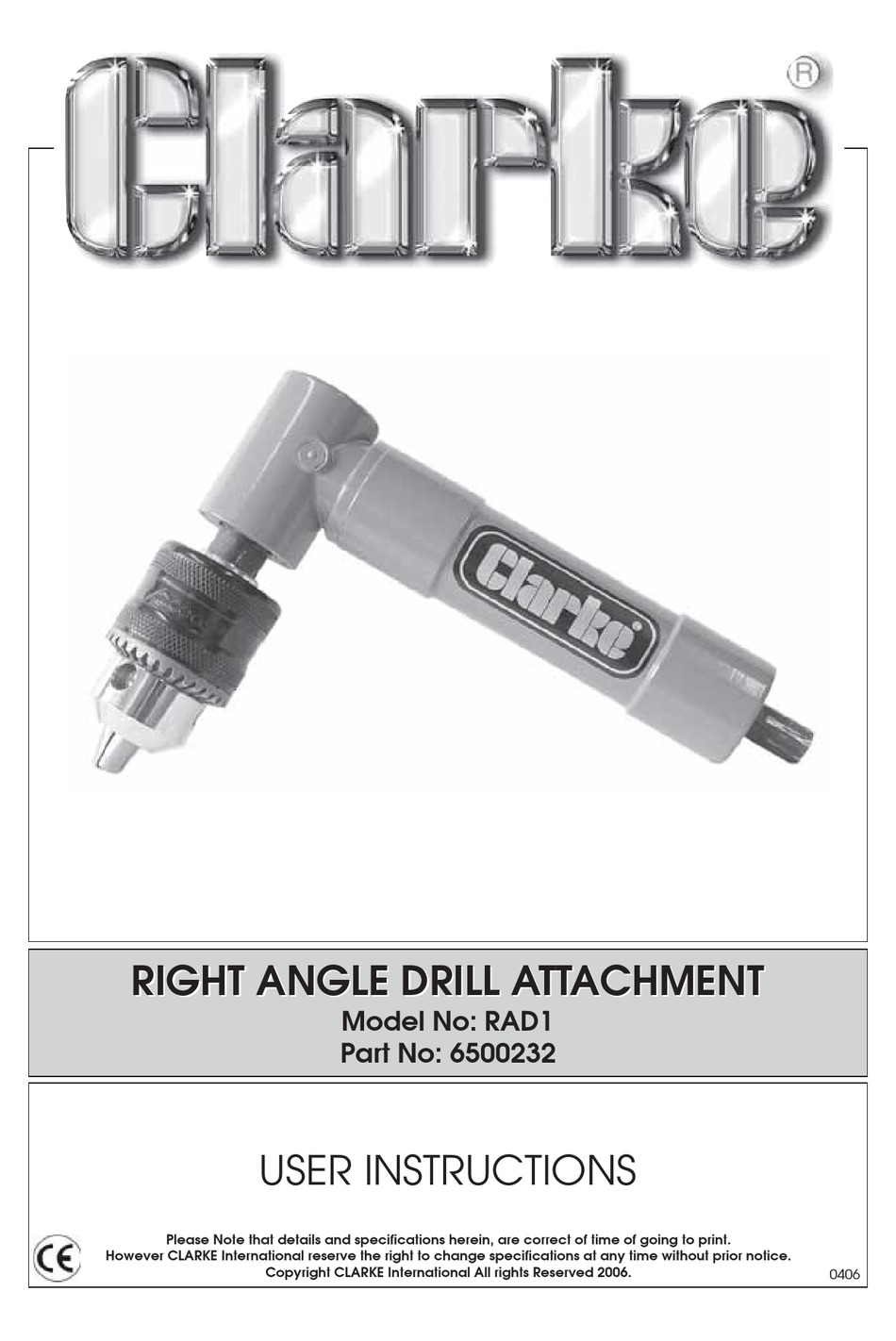 CLARKE 6500232 USER INSTRUCTIONS Pdf Download ManualsLib