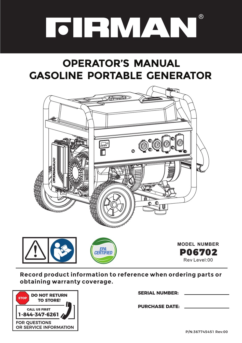 FIRMAN P06702 OPERATOR