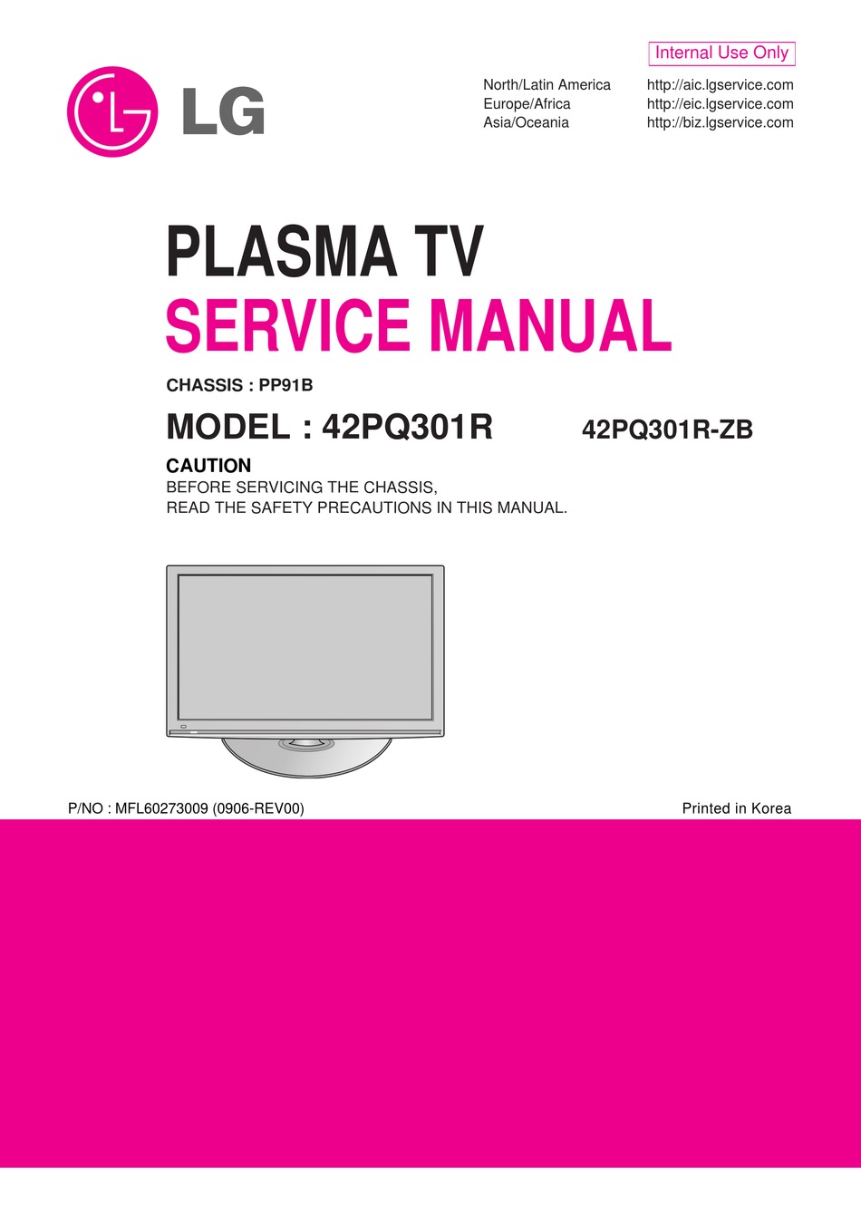 LG 42PQ301R SERVICE MANUAL Pdf Download | ManualsLib