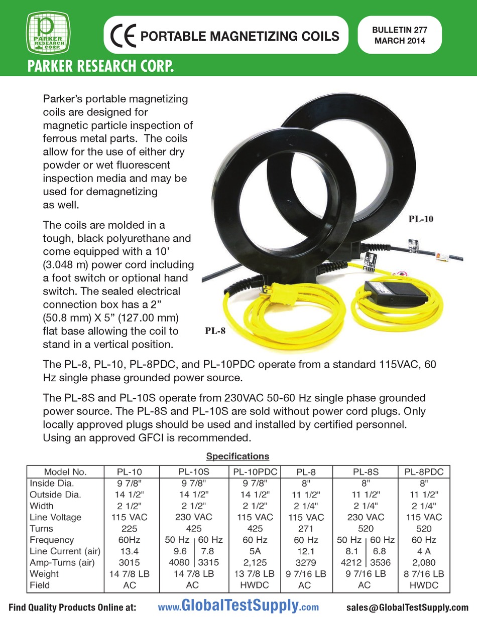 PARKER RESEARCH CORP PL-8 QUICK START MANUAL Pdf Download | ManualsLib