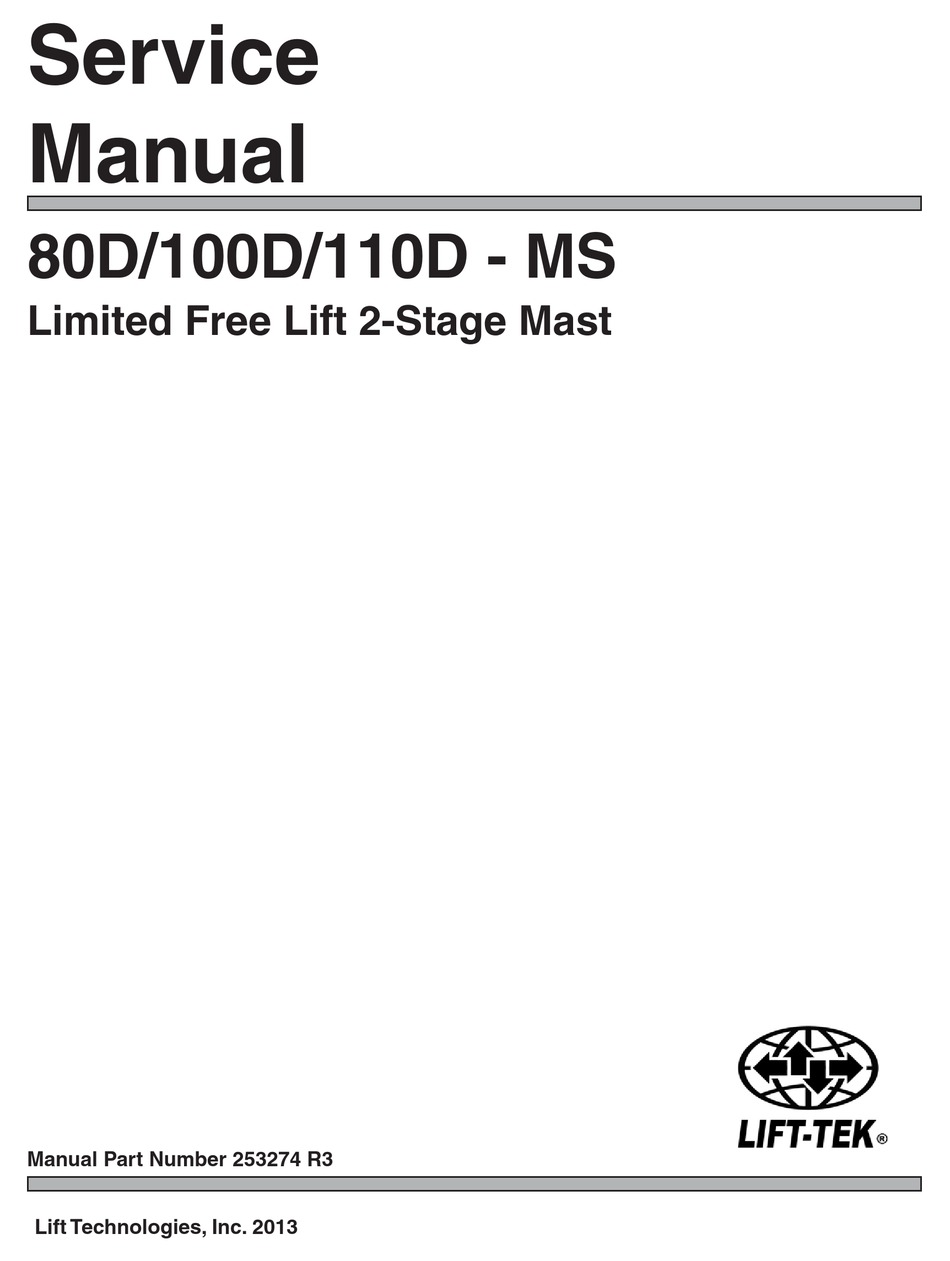 LIFT TEK 80DMS SERVICE MANUAL Pdf Download ManualsLib