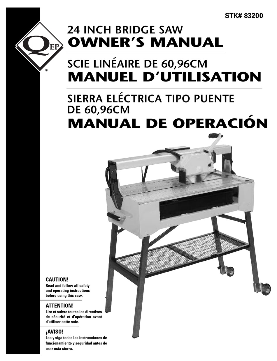 QEP 83200 OWNER'S MANUAL Pdf Download ManualsLib
