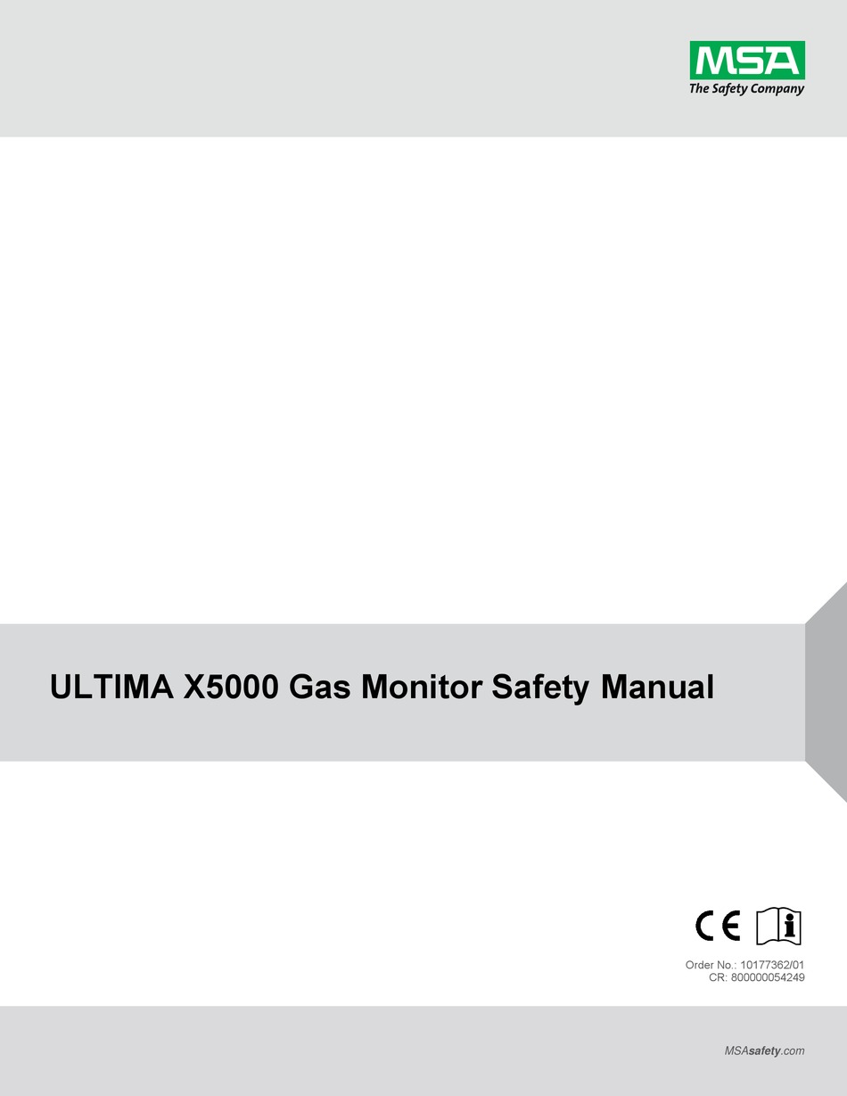 MSA ULTIMA X5000 SAFETY MANUAL Pdf Download ManualsLib