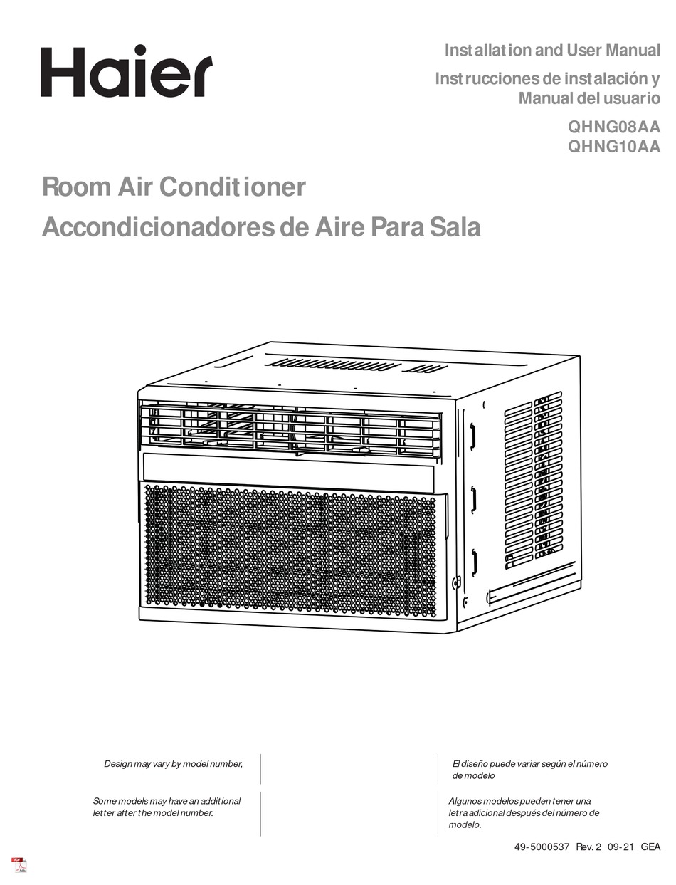 HAIER QHNG08AA INSTALLATION AND USER MANUAL Pdf Download ManualsLib