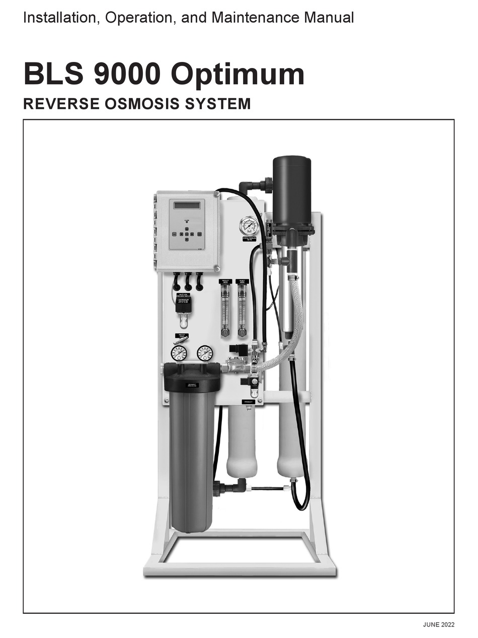 BLS 9000 OPTIMUM INSTALLATION, OPERATION AND MAINTENANCE MANUAL Pdf