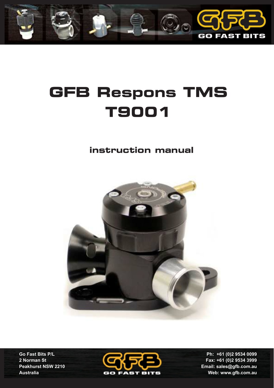 GFB T9001 INSTRUCTION MANUAL Pdf Download ManualsLib