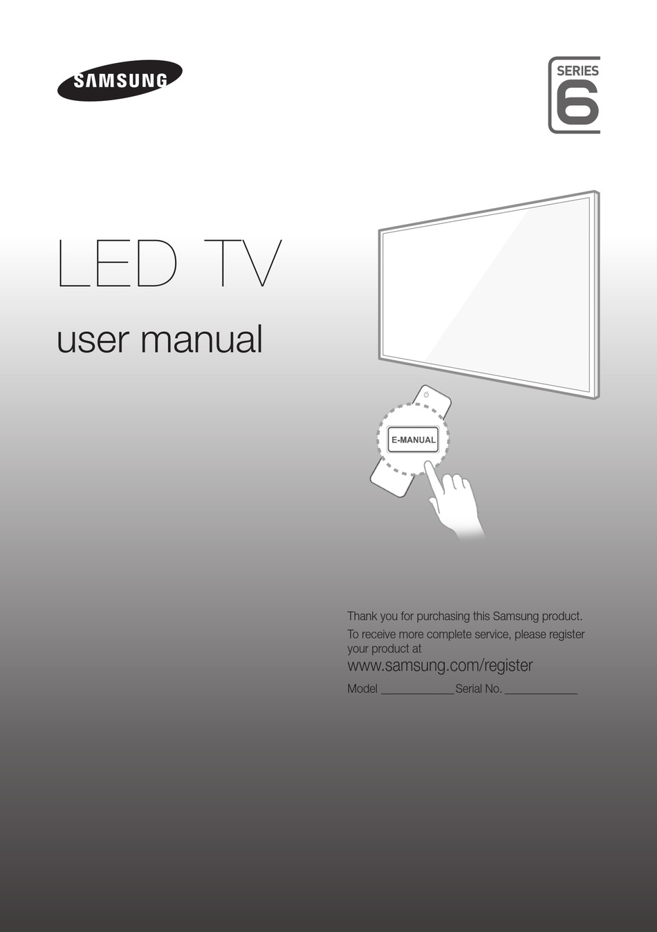 SAMSUNG 6 SERIES USER MANUAL Pdf Download ManualsLib