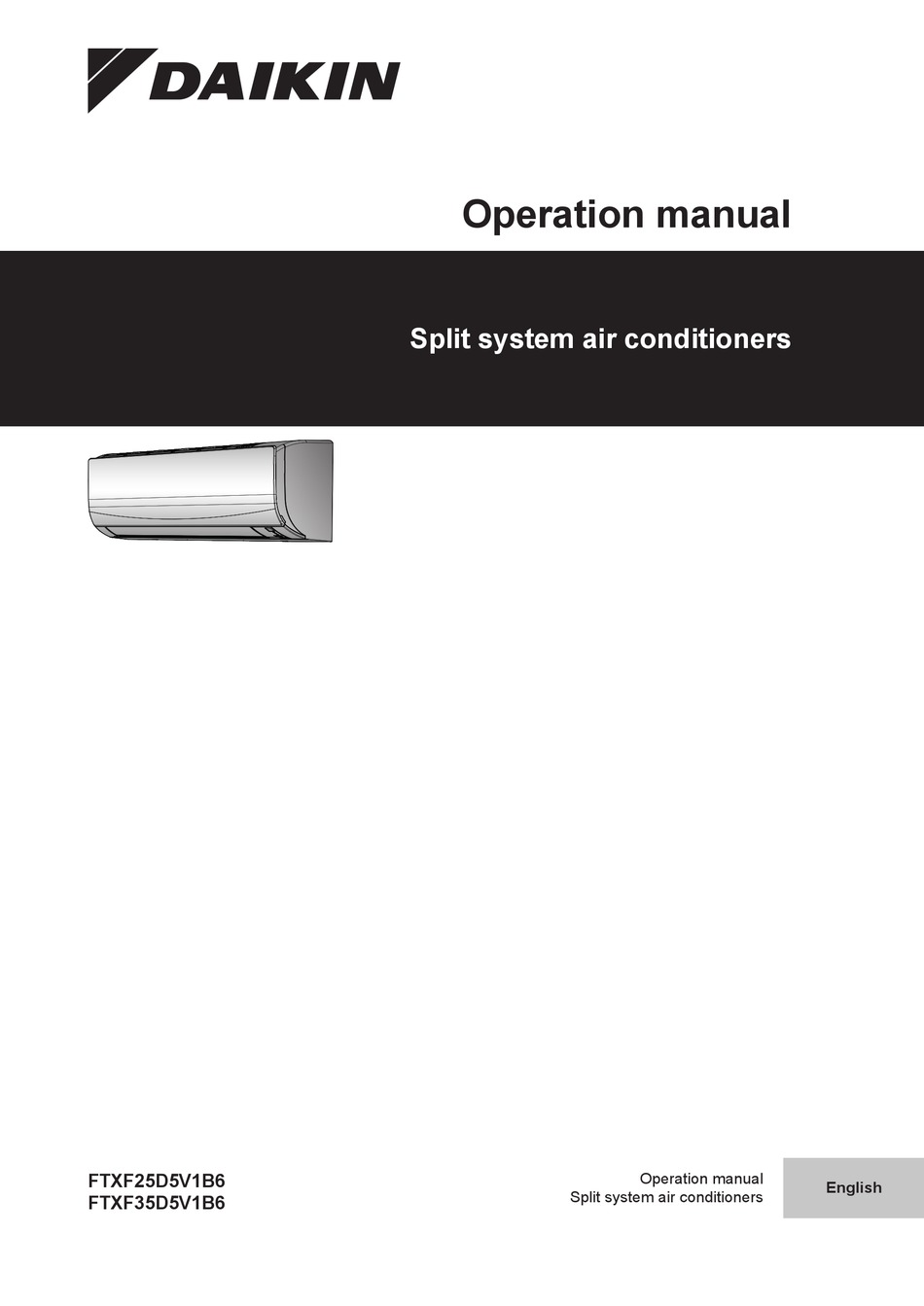 DAIKIN FTXF25D5V1B6 OPERATION MANUAL Pdf Download ManualsLib