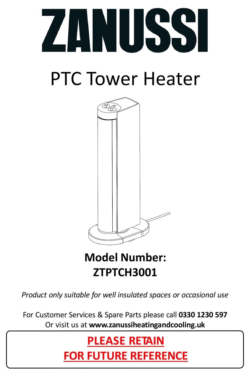 ZANUSSI ZTPTCH3001 MANUAL Pdf Download ManualsLib
