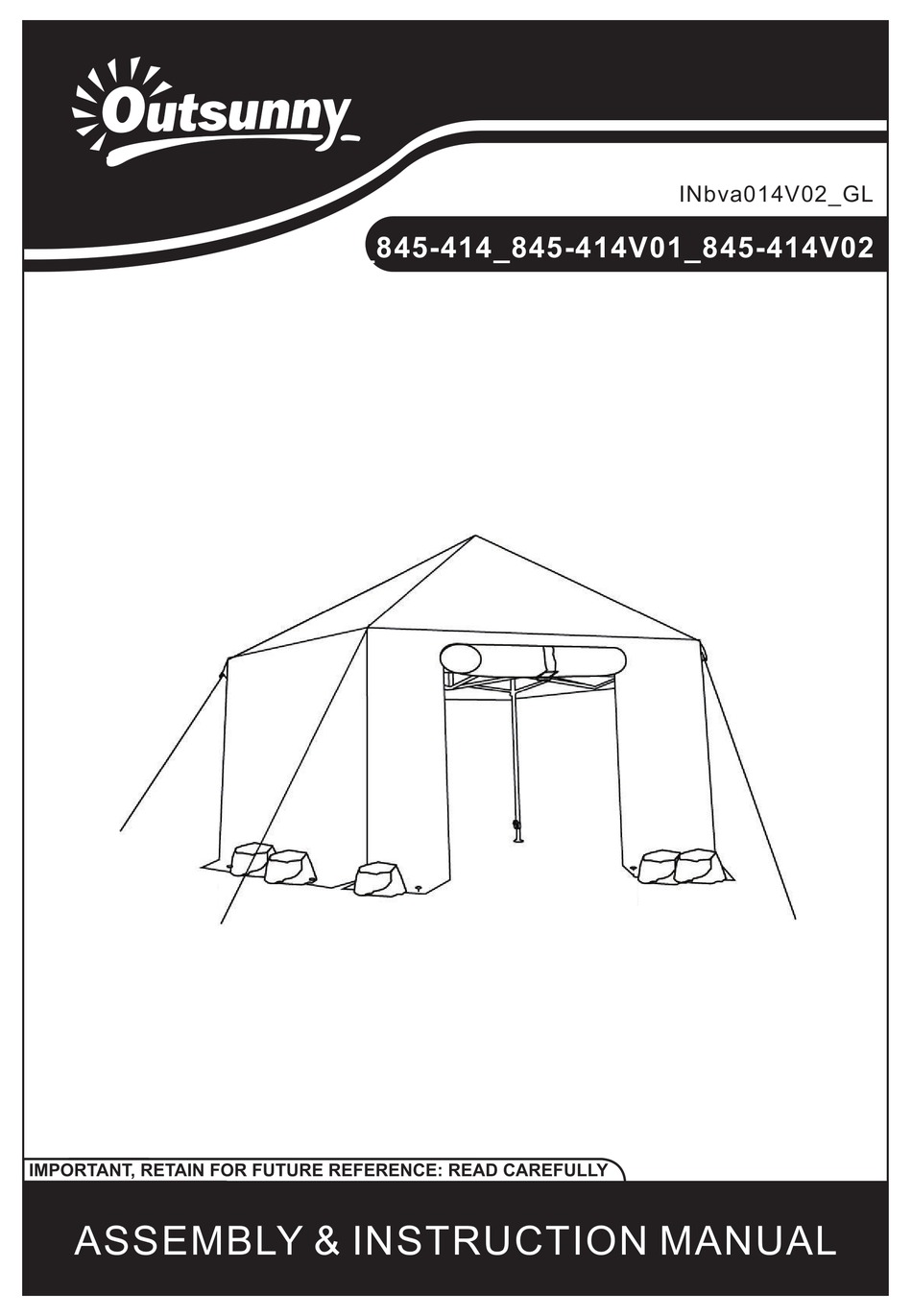 OUTSUNNY 845414 ASSEMBLY & INSTRUCTION MANUAL Pdf Download ManualsLib