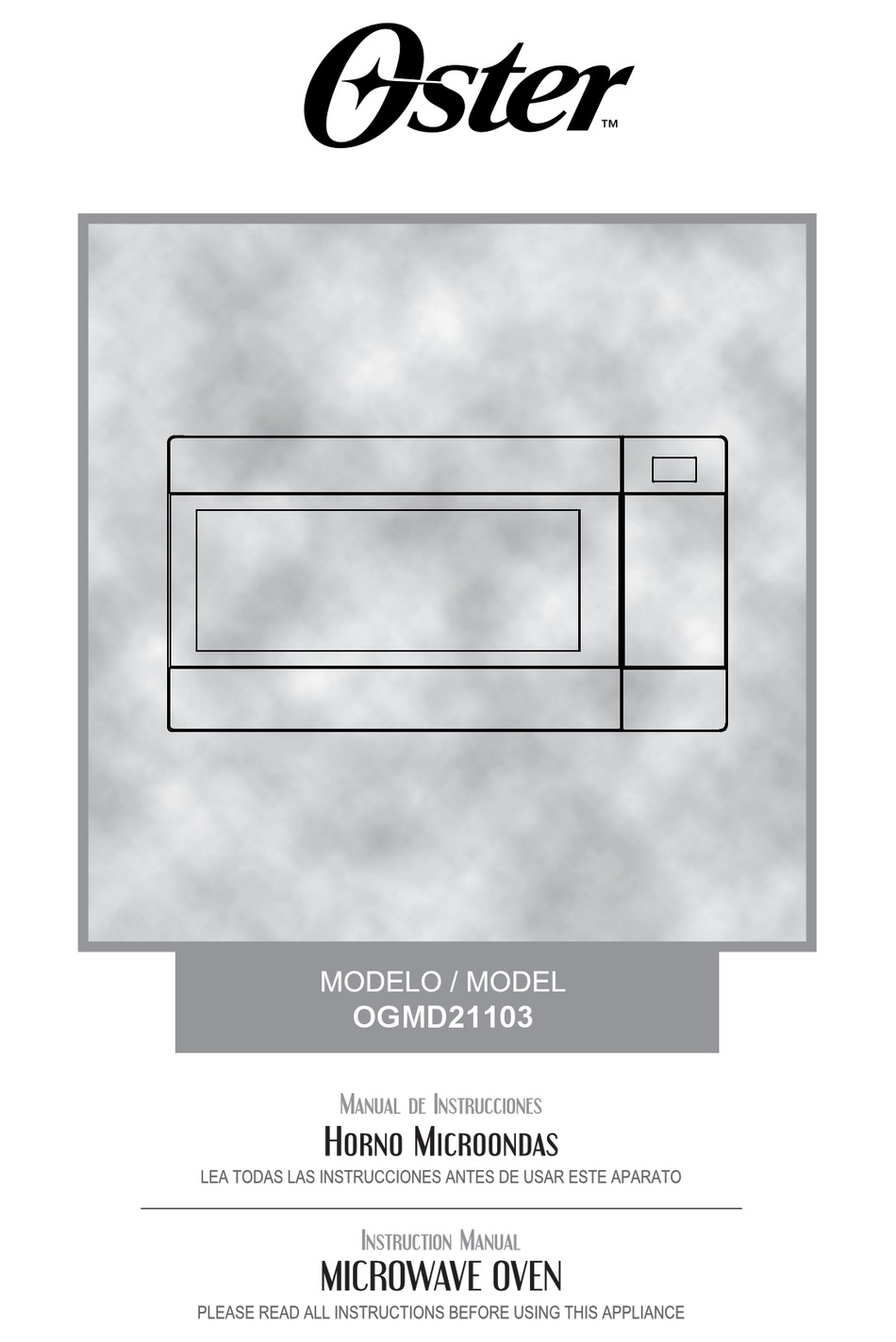 OSTER OGMD21103 INSTRUCTION MANUAL Pdf Download ManualsLib   Oster Ogmd21103 