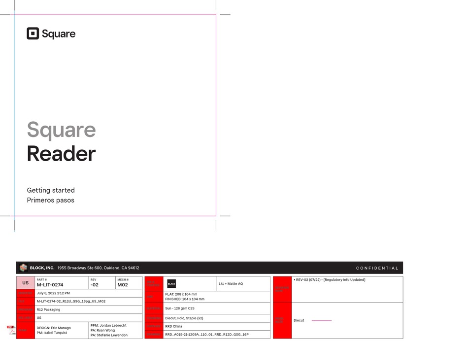 BLOCK SQUARE READER GETTING STARTED Pdf Download ManualsLib