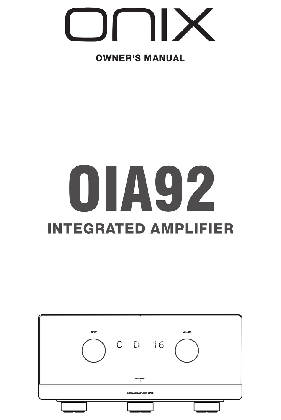 ONIX OIA92 OWNER'S MANUAL Pdf Download ManualsLib