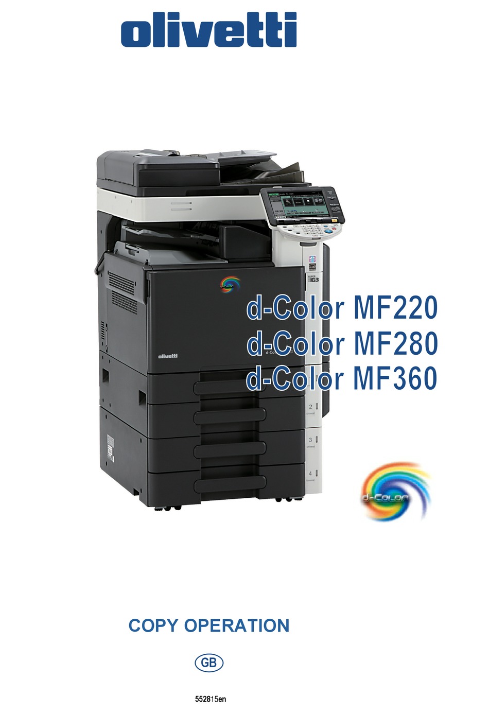 OLIVETTI D COLOR MF220 COPY OPERATIONS Pdf Download ManualsLib